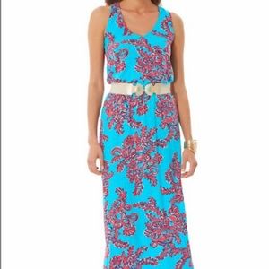Lilly Pulitzer Mills Rhode Island Reef Maxi Dress Sz L